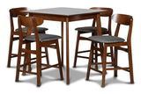 New Classic Furniture Morocco 24" Pub Stool with Dark Gray Seat Cushion - Set of 2 D331-22-DGR