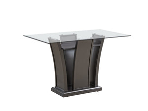 New Classic Furniture Platina Counter Table Base For Rect. Top Glitter Gray D3639G-14B