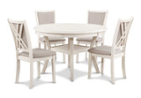 New Classic Furniture Amy 5Pc Round Dining Set Bisque D3651-50S-BSQ