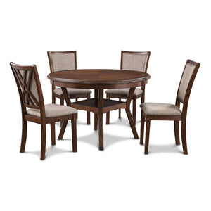 New Classic Furniture Amy 5 Pc Dining Set Cherry D3651-50S-CHY