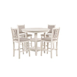 New Classic Furniture Amy 5 Pc Counter Table Set Bisque D3651-52S-BSQ