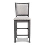 New Classic Furniture Amy 60" Counter Table+Chairs with Stg (5 Pcs) Gray D3651-60CS-GRY