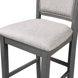 New Classic Furniture Amy 60" Counter Table+Chairs with Stg (5 Pcs) Gray D3651-60CS-GRY