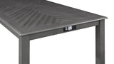 New Classic Furniture Amy 60" Counter Table+Chairs with Stg (5 Pcs) Gray D3651-60CS-GRY