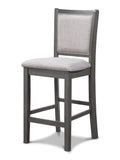 New Classic Furniture Amy 60" Counter Table+Chairs with Stg (5 Pcs) Gray D3651-60CS-GRY