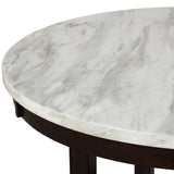 New Classic Furniture Celeste 48" Round Dining Table Espresso/Faux Marble D400-11