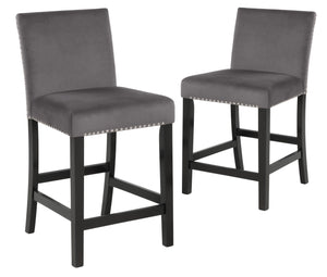 New Classic Furniture Celeste Counter Chair Gray - Set of 2 D400-22-GRY