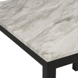 New Classic Furniture Celeste 5Pc 42" Marble Finish Counter Table & 4 Chairs Gray D400-52S-GRY