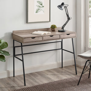 D42MAR3DGW - walker edison 42 3 drawer angled front desk