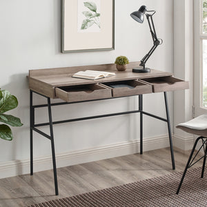 D42MAR3DGW - walker edison 42 3 drawer angled front desk