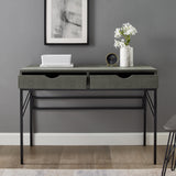 Vetti 44" Faux Shagreen 2 Drawer Desk