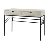 Vetti 44" Faux Shagreen 2 Drawer Desk