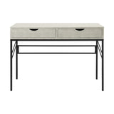 Vetti 44" Faux Shagreen 2 Drawer Desk