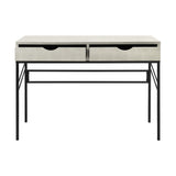 Vetti 44" Faux Shagreen 2 Drawer Desk