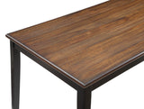 New Classic Furniture Potomac 60" Rectangle Dining Table & 4 Chairs Brown/Black D4832B-60S-REC