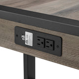 48" Wood Computer Desk Grey Wash