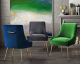 Beatrix Velvet Side Chair Navy TOV-D48