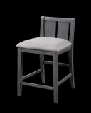 New Classic Furniture Heston 36" Storage Counter Table Set with 2 Chairs Gray D5773-32-GRY