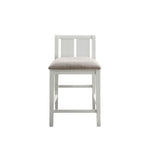 New Classic Furniture Heston 36" Storage Counter Table Set with 2 Chairs White/Gray D5773-32-WHT