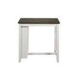 New Classic Furniture Heston 36" Storage Counter Table Set with 2 Chairs White/Gray D5773-32-WHT