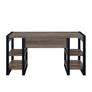 60" Wood Computer Desk Grey Wash