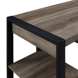 D60UBS30GW - 60" Wood Computer Desk Dark Walnut