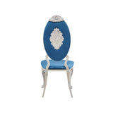 New Classic Furniture Tempest Medallion Back Blue Dining Chair - Set of 2 D617-200-BLU