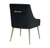 Beatrix Velvet Side Chair Black TOV-D6179