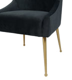 Beatrix Velvet Side Chair Black TOV-D6179