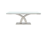 New Classic Furniture Viola Rectangle Dining Table Top White D970-10T