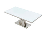 New Classic Furniture Viola Rectangle Dining Table Top White D970-10T