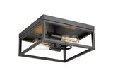 Bethel Black Flush Mount in Iron