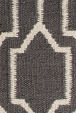 Chandra Rugs Dacio 100% Wool Hand-Woven Thick Flatweave Rug Grey/ White 7'9 x 10'6