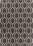 Chandra Rugs Dacio 100% Wool Hand-Woven Thick Flatweave Rug Grey/ White 7'9 x 10'6