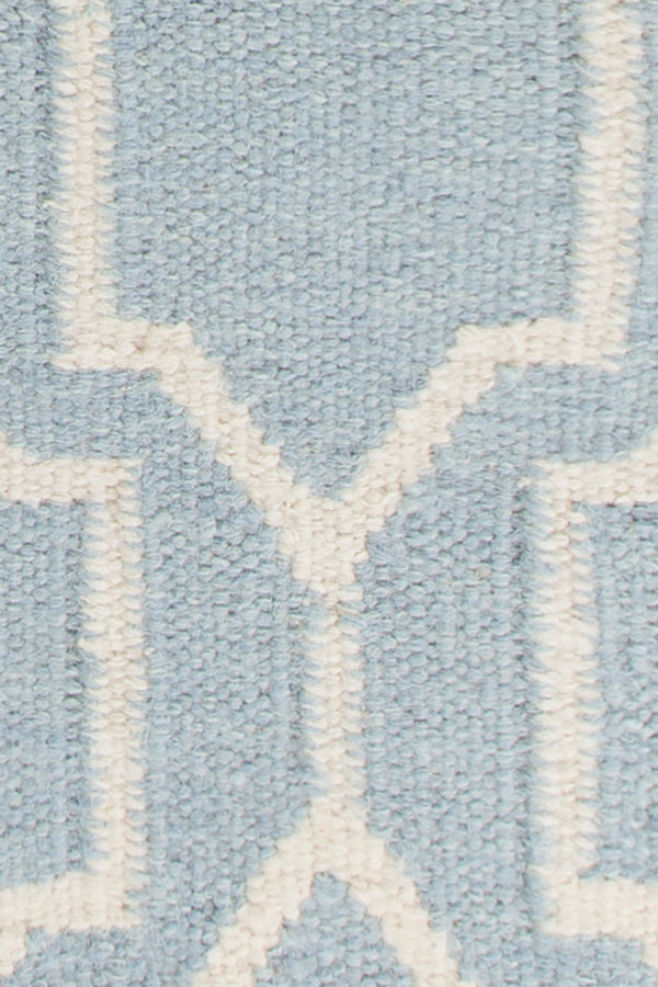 Chandra Rugs Dacio 100% Wool Hand-Woven Thick Flatweave Rug Blue/ White 7'9 x 10'6