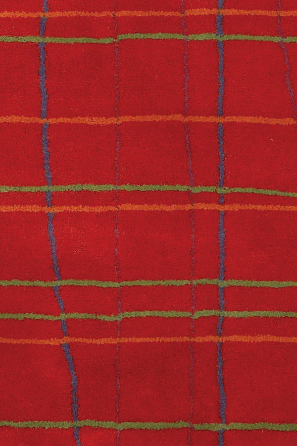 Chandra Rugs Daisa 100% Wool Hand-Tufted Contemporary Rug Red/Green/Blue/Orange 7'9 Round