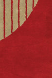 Chandra Rugs Daisa 100% Wool Hand-Tufted Contemporary Rug Red/Black/Grey 7'9 Round