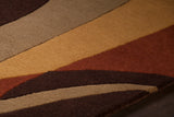 Chandra Rugs Daisa 100% Wool Hand-Tufted Contemporary Rug Brown/Tan 7'9 Round