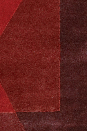 Chandra Rugs Daisa 100% Wool Hand-Tufted Contemporary Rug Red/Burgundy 7'9 Round