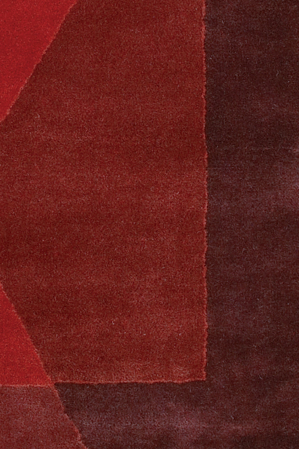 Chandra Rugs Daisa 100% Wool Hand-Tufted Contemporary Rug Red/Burgundy 7'9 Round