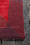 Chandra Rugs Daisa 100% Wool Hand-Tufted Contemporary Rug Red/Burgundy 7'9 x 10'6