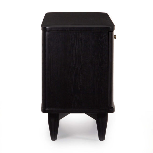 Union Home Daniel Media Stand Charcoal Oil Finish FSC Certified Oak Wood