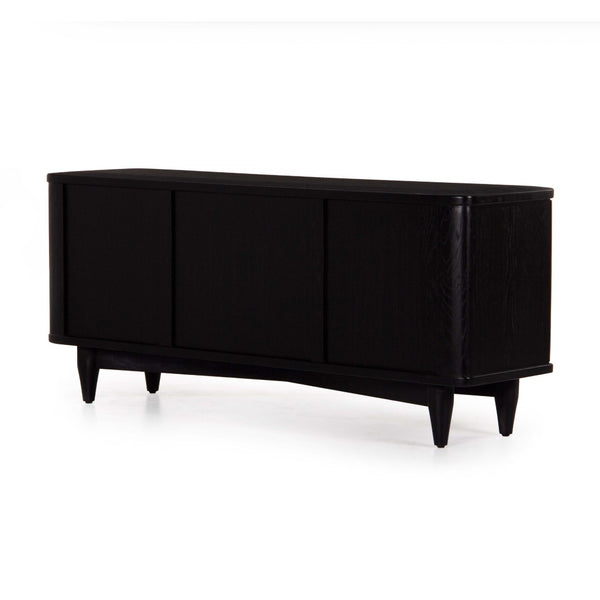 Union Home Daniel Media Stand Charcoal Oil Finish FSC Certified Oak Wood