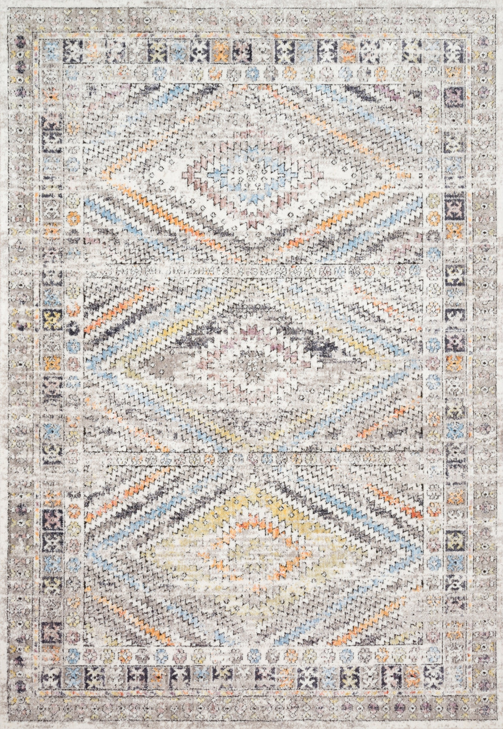 Loloi Dante DN-01 100% Polyester Pile Power Loomed Transitional Rug DANTDN-01IVML96D3