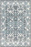 Chandra Rugs Daphne Wool + Viscose Hand-Woven Traditional Rug Blue/Grey/White 7'9 x 10'6