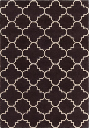 Chandra Rugs Davin 100% Wool Hand-Tufted Contemporary Wool Rug Brown/White 7' x 10'