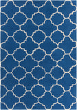 Chandra Rugs Davin 100% Wool Hand-Tufted Contemporary Wool Rug Blue/White 7' x 10'