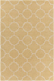 Chandra Rugs Davin 100% Wool Hand-Tufted Contemporary Wool Rug Yellow/White 7' x 10'