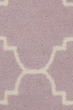 Chandra Rugs Davin 100% Wool Hand-Tufted Contemporary Wool Rug Light Purple/White 7' x 10'