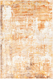 Chandra Rugs Dawn 100% Viscose Hand-Woven Contemporary Rug Orange/White/Brown 7'9 x 10'6